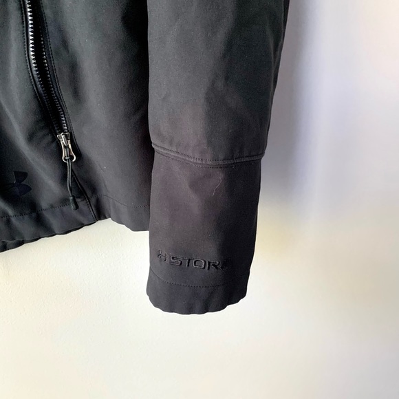 Black Under Armour Storm Jacket with Lime Green Lining Size Medium - Picture 4 of 7